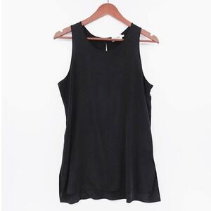 The Reset R-LABEL Silk Tank Top Small‎ Black Lagenlook Minimalist Sleeveless